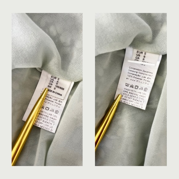 Green & White Floral Mini Dress – Size S - Picture 12 of 13